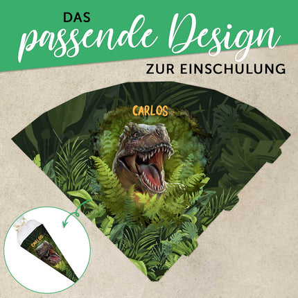 SEO. Bedruckte Schultüte mit Namen - T - Rex - Linkreich