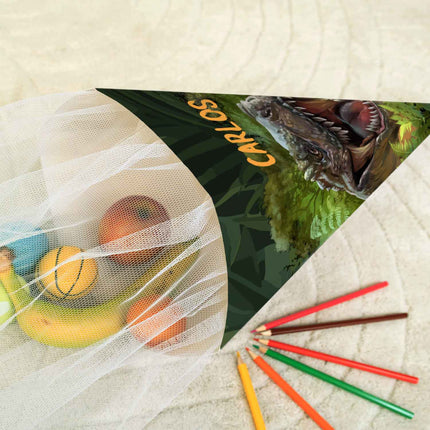 SEO. Bedruckte Schultüte mit Namen - T - Rex - Linkreich