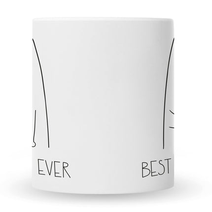 SEO. Bedruckte Tasse Best Cat Parent Ever - Mom Weiß Linkreich