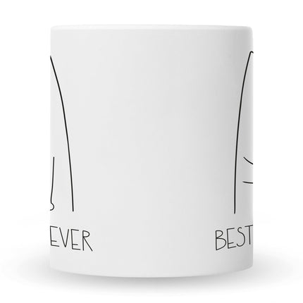 SEO. Bedruckte Tasse Best Cat Parent Ever - Dad Weiß Linkreich