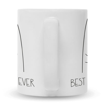 SEO. Bedruckte Tasse Best Cat Parent Ever - Mom Weiß Linkreich