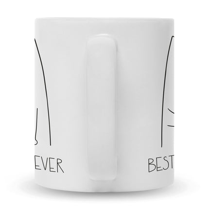 SEO. Bedruckte Tasse Best Cat Parent Ever - Dad Weiß Linkreich