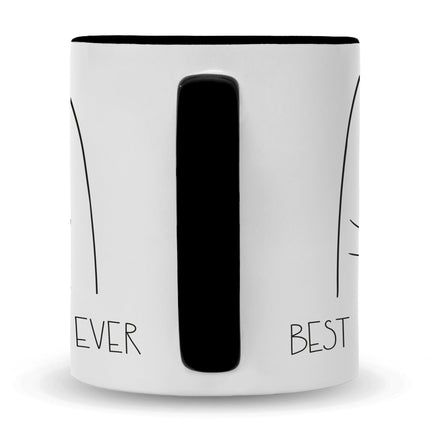 SEO. Bedruckte Tasse Best Cat Parent Ever - Mom Schwarz & Weiß Linkreich