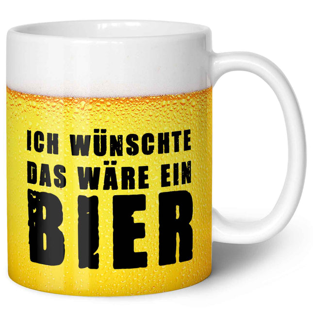 SEO. Bedruckte Tasse Ich wünschte das wäre ein Bier - Weiß Linkreich