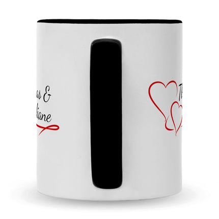 SEO. Bedruckte Tasse im Pärchen Design - Schwarz & Weiß Linkreich