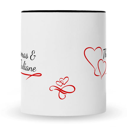 SEO. Bedruckte Tasse im Pärchen Design - Schwarz & Weiß Linkreich