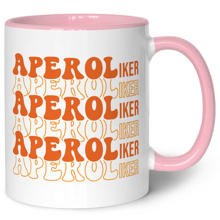 SEO. Bedruckte Tasse mit Aperol Spritz Motiv - Aperoliker - Aperol Geschenk für Frauen und Männer - Rosa Linkreich