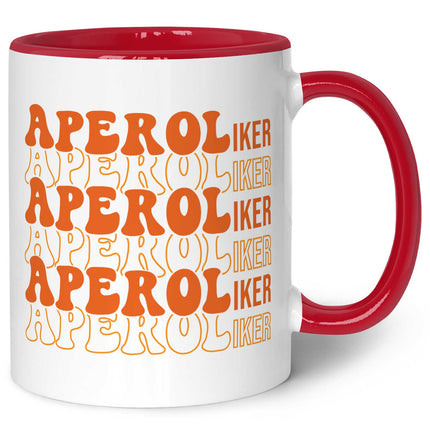 SEO. Bedruckte Tasse mit Aperol Spritz Motiv - Aperoliker - Aperol Geschenk für Frauen und Männer - Rot Linkreich