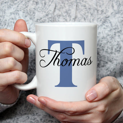 SEO. Bedruckte Tasse mit Initialen und Namen - Weiß Linkreich