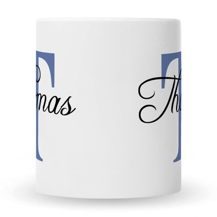 SEO. Bedruckte Tasse mit Initialen und Namen - Weiß Linkreich