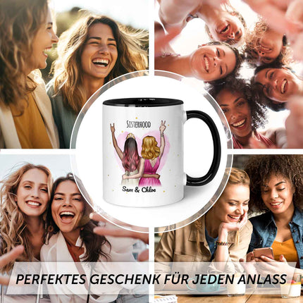 SEO. Bedruckte Tasse mit Konfiguration - Beste Freundin - Hellgrün Linkreich