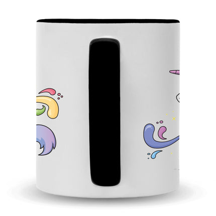 SEO. Bedruckte Tasse mit Motiv Einhorn - Schwarz & Weiß Linkreich