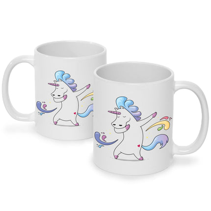 SEO. Bedruckte Tasse mit Motiv Einhorn - Weiß Linkreich