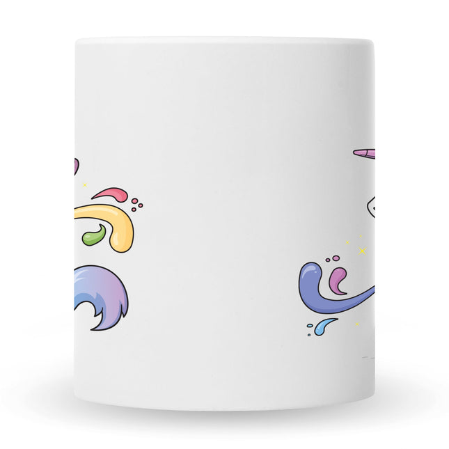 SEO. Bedruckte Tasse mit Motiv Einhorn - Weiß Linkreich