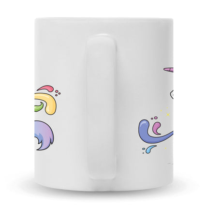 SEO. Bedruckte Tasse mit Motiv Einhorn - Weiß Linkreich