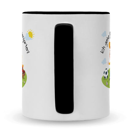 SEO. Bedruckte Tasse mit Motiv Ich gehe jetzt in den Kindergarten für Jungen & Mädchen - Junge Schwarz & Weiß Linkreich