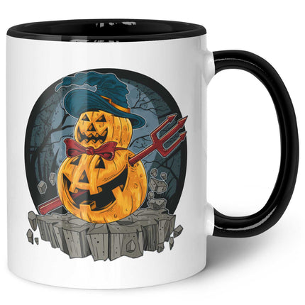 SEO. Bedruckte Tasse mit Motiv im Pumpkin Design - Schwarz & Weiß Linkreich