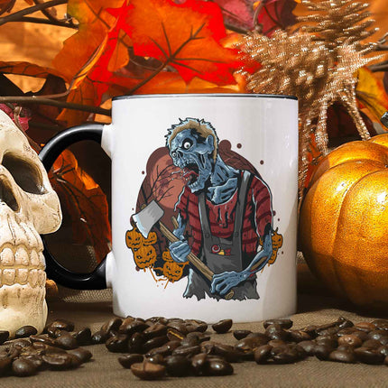 SEO. Bedruckte Tasse mit Motiv im Zombie Design - Weiß Linkreich