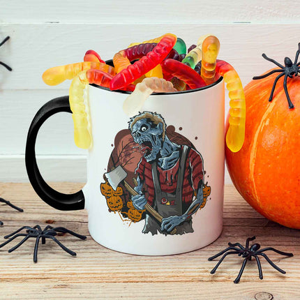 SEO. Bedruckte Tasse mit Motiv im Zombie Design - Schwarz & Weiß Linkreich