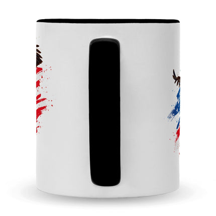 SEO. Bedruckte Tasse mit Motiv USA - Schwarz & Weiß Linkreich