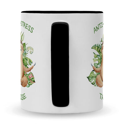 SEO. Bedruckte Tasse mit Spruch Anti - Stress Tasse - Schwarz & Weiß Linkreich