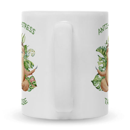 SEO. Bedruckte Tasse mit Spruch Anti - Stress Tasse - Weiß Linkreich