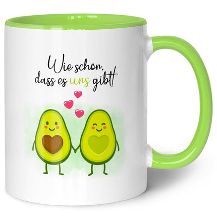 SEO. Bedruckte Tasse mit Spruch - Avocado Love - Grün Linkreich