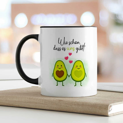 SEO. Bedruckte Tasse mit Spruch - Avocado Love - Weiß Linkreich