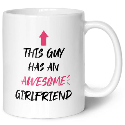 SEO. Bedruckte Tasse mit Spruch - Awesome Girlfriend - Weiß Linkreich