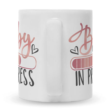 SEO. Bedruckte Tasse mit Spruch Baby in Progress - Girl Weiß Linkreich