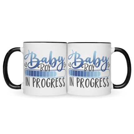 SEO. Bedruckte Tasse mit Spruch Baby in Progress - Girl Weiß Linkreich