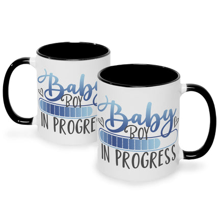 SEO. Bedruckte Tasse mit Spruch Baby in Progress - Girl Weiß Linkreich
