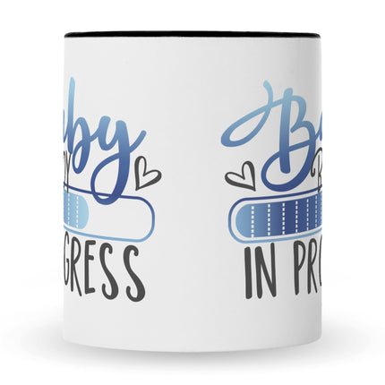 SEO. Bedruckte Tasse mit Spruch Baby in Progress - Girl Weiß Linkreich