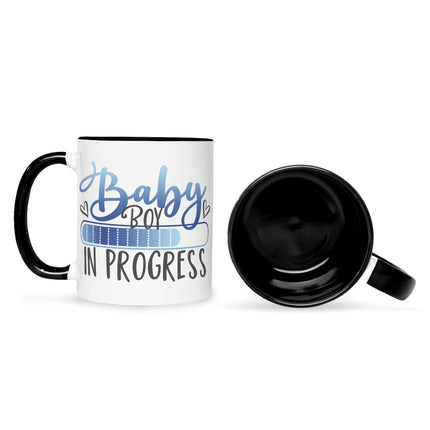 SEO. Bedruckte Tasse mit Spruch Baby in Progress - Girl Weiß Linkreich