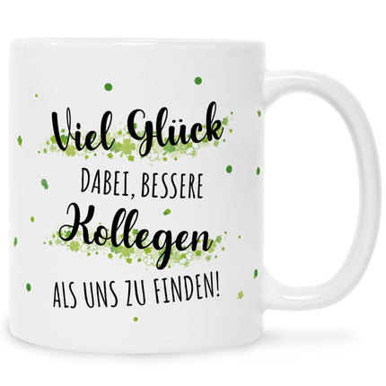 SEO. Bedruckte Tasse mit Spruch Bessere Kollegen - Weiß Linkreich