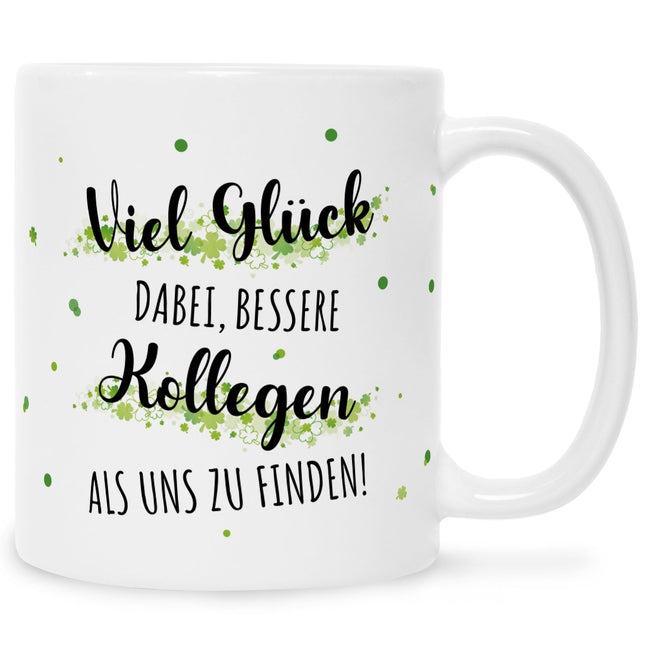 SEO. Bedruckte Tasse mit Spruch Bessere Kollegen - Weiß Linkreich