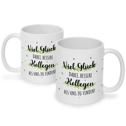 SEO. Bedruckte Tasse mit Spruch Bessere Kollegen - Weiß Linkreich