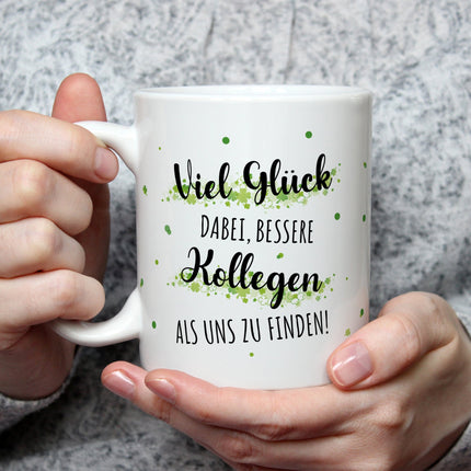 SEO. Bedruckte Tasse mit Spruch Bessere Kollegen - Weiß Linkreich