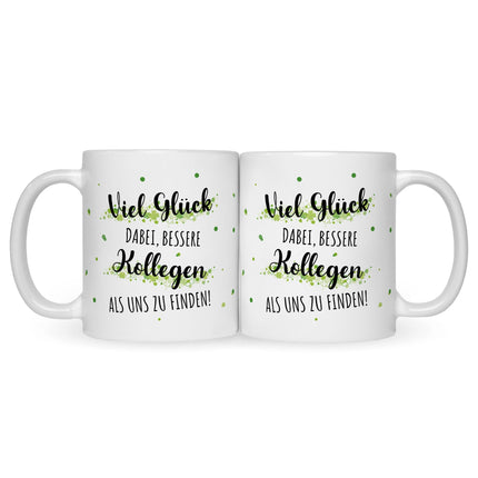 SEO. Bedruckte Tasse mit Spruch Bessere Kollegen - Weiß Linkreich
