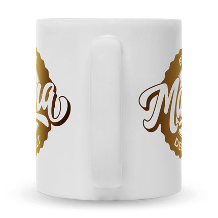 SEO. Bedruckte Tasse mit Spruch Beste Mama der Welt - Mom Weiß Linkreich