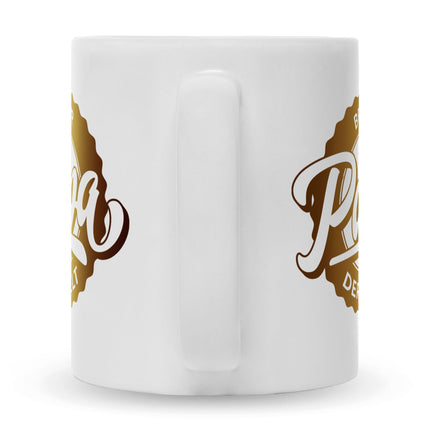 SEO. Bedruckte Tasse mit Spruch Bester Papa der Welt - Dad Weiß Linkreich