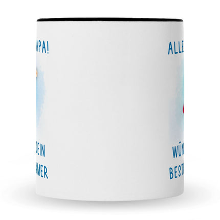 SEO. Bedruckte Tasse mit Spruch Bester Schwimmer - Junge Weiß Linkreich