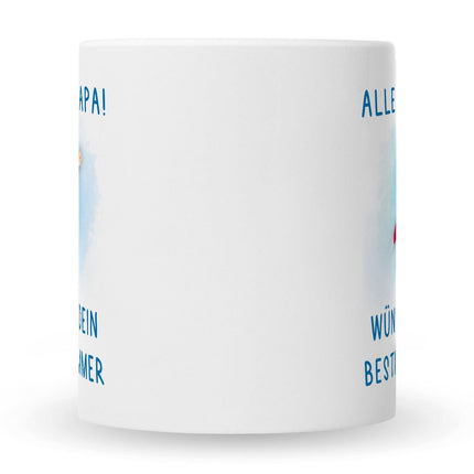 SEO. Bedruckte Tasse mit Spruch Bester Schwimmer - Junge Weiß Linkreich