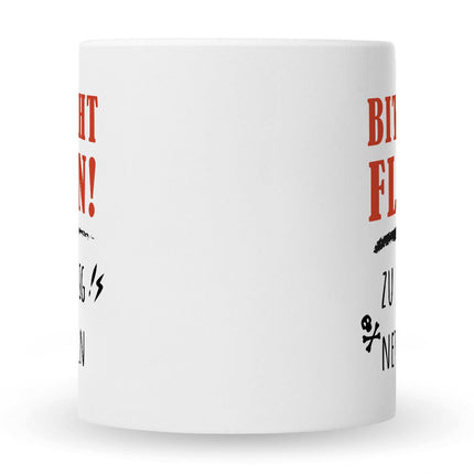 SEO. Bedruckte Tasse mit Spruch Bitte nicht Flirten! - Weiß Linkreich