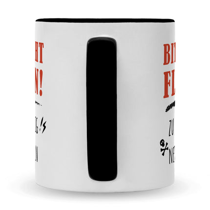 SEO. Bedruckte Tasse mit Spruch Bitte nicht Flirten! - Schwarz & Weiß Linkreich