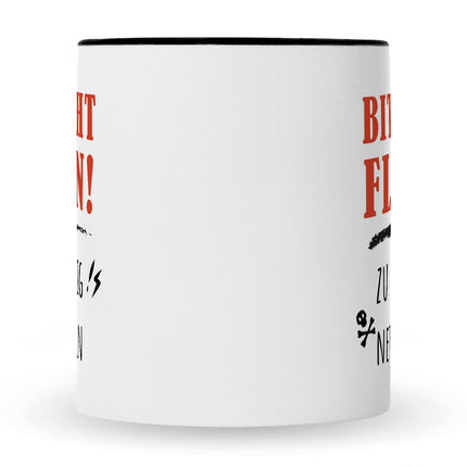 SEO. Bedruckte Tasse mit Spruch Bitte nicht Flirten! - Schwarz & Weiß Linkreich