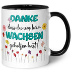 Blumen Blau - Schwarz & Weiß