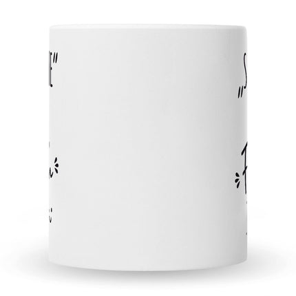 SEO. Bedruckte Tasse mit Spruch Das Fick dich im Büro - Weiß Linkreich