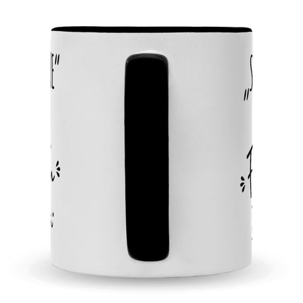 SEO. Bedruckte Tasse mit Spruch Das Fick dich im Büro - Schwarz & Weiß Linkreich