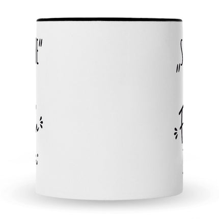 SEO. Bedruckte Tasse mit Spruch Das Fick dich im Büro - Schwarz & Weiß Linkreich
